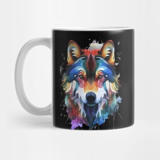 Watercolor Wolf Mug